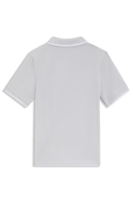 Polo para ni&ntilde;os de piqu&eacute; de algod&oacute;n, Celeste