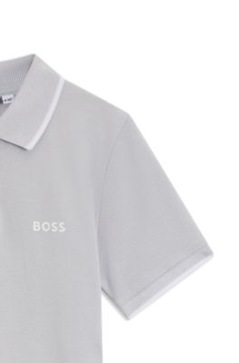 Kids' cotton piqu&eacute; polo shirt, Light Blue