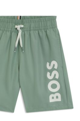 Ba&ntilde;ador para ni&ntilde;os con logo estampado, Verde