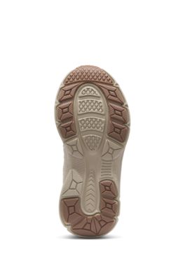 Deportivas para ni&ntilde;os de piel y malla, Gris