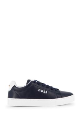 Kids' leather sneakers, Dark Blue