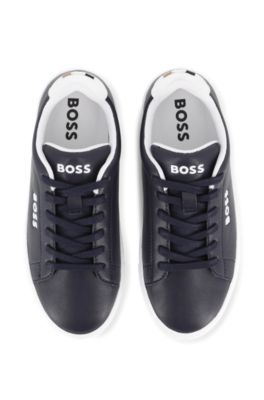 Kids' leather sneakers, Dark Blue