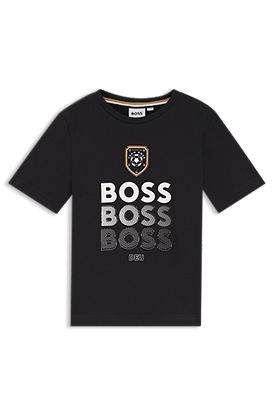 Camiseta para niños en algodón con ilustración de fútbol