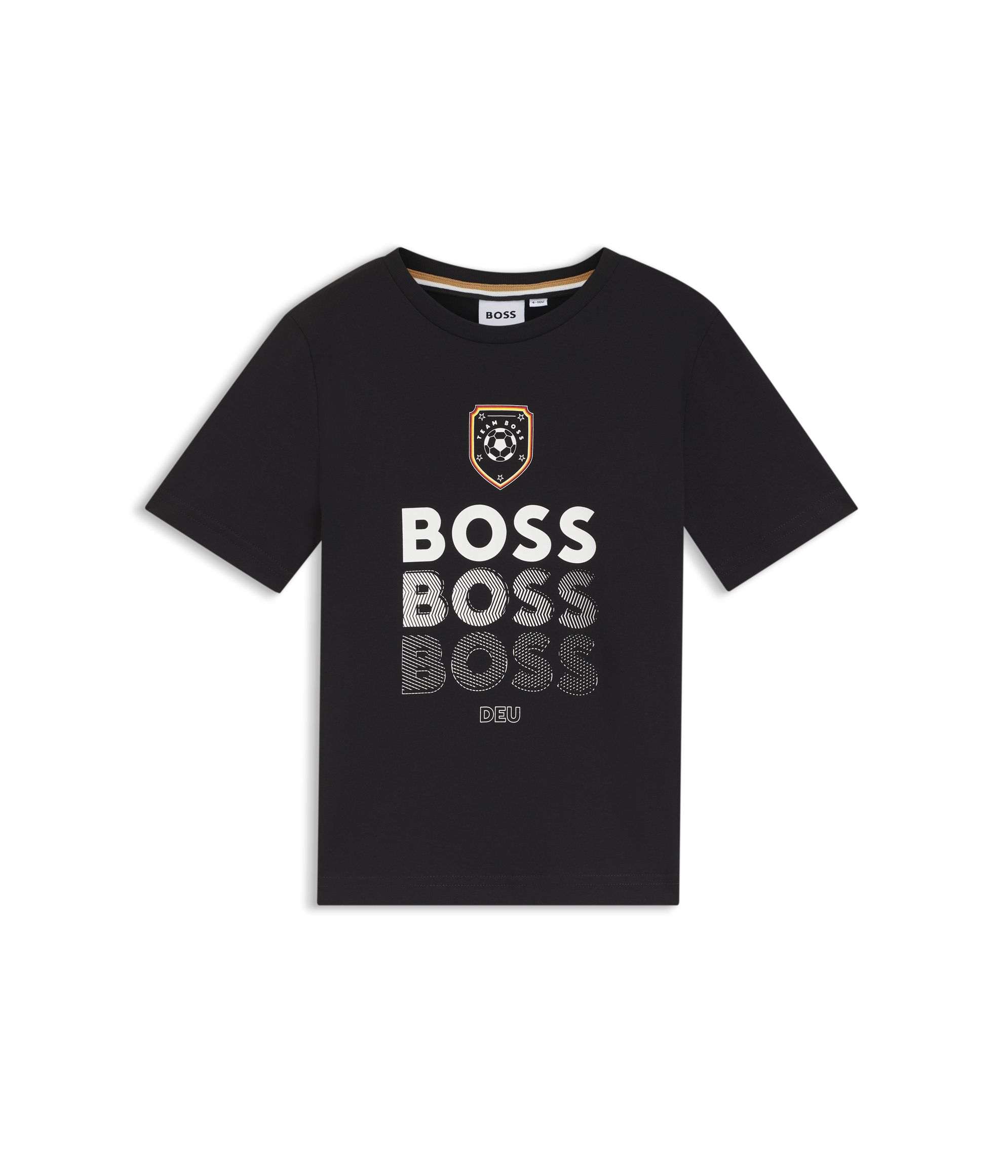 Kids' cotton T-shirt with soccer artwork