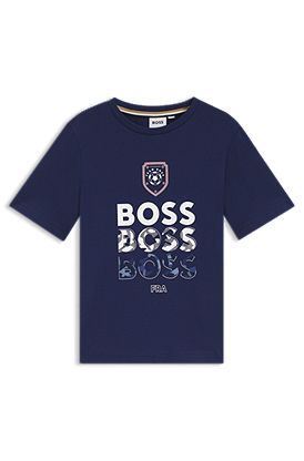 Camiseta para niños en algodón con ilustración de fútbol