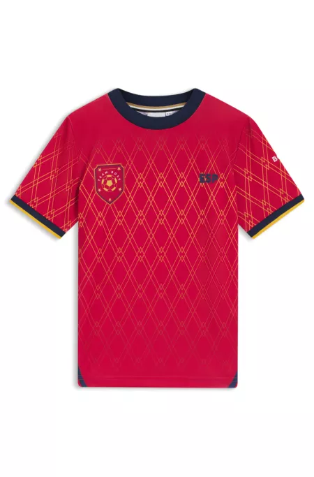 Kids' soccer T-shirt in stretch jersey