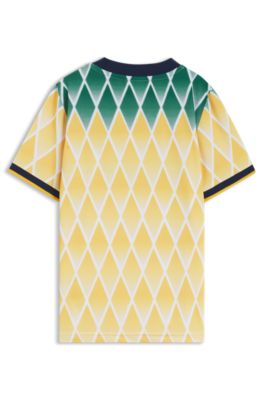 Camiseta de f&uacute;tbol para ni&ntilde;os en punto el&aacute;stico, Brazil