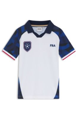 Camiseta de f&uacute;tbol para ni&ntilde;os en punto el&aacute;stico, France