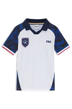 Kids' soccer T-shirt in stretch jersey