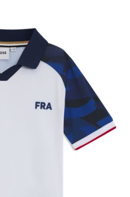 Camiseta de f&uacute;tbol para ni&ntilde;os en punto el&aacute;stico, France