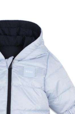 Baby reversible padded jacket, Light Blue