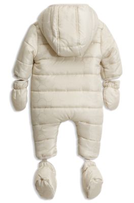 Baby padded snowsuit , Light Beige