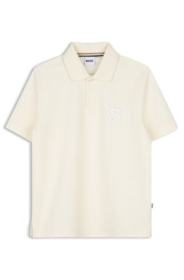 Polo para ni&ntilde;os con monograma, Blanco