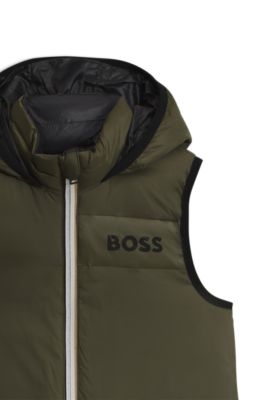 Kids' reversible vest, Dark Green