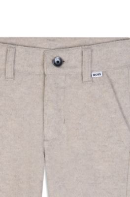 Kids' flannel pants, Light Beige