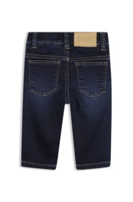 Kids' knit-denim jeans, Patterned