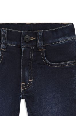 Kids' knit-denim jeans, Patterned