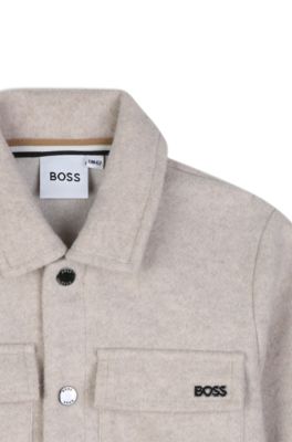 Kids' flannel jacket, Light Beige