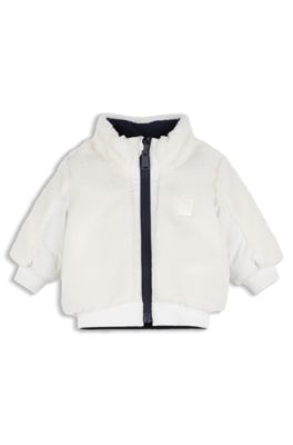 Kids' reversible puffer jacket, White