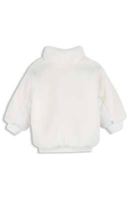 Kids' reversible puffer jacket, White
