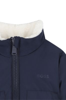 Chaqueta acolchada reversible para ni&ntilde;os, Blanco