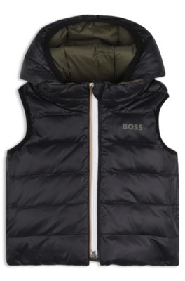 Kids' reversible down vest, Dark Green