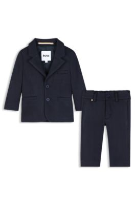 Kids' piqu&eacute; suit, Dark Blue