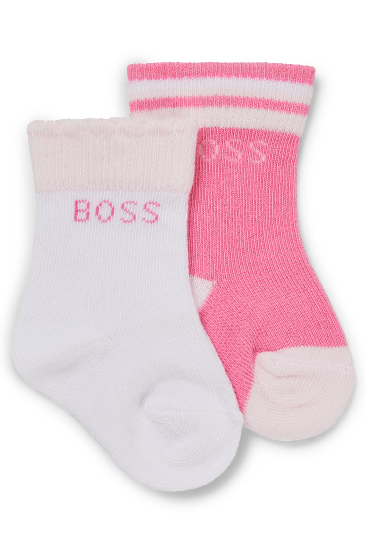 Creek grave krigsskib BOSS - Baby socks in a cotton blend with contrast logo