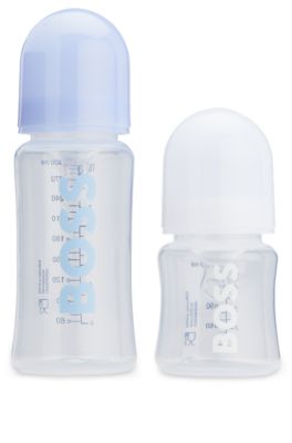 Gift-boxed set of two BPA-free baby bottles, Light Blue