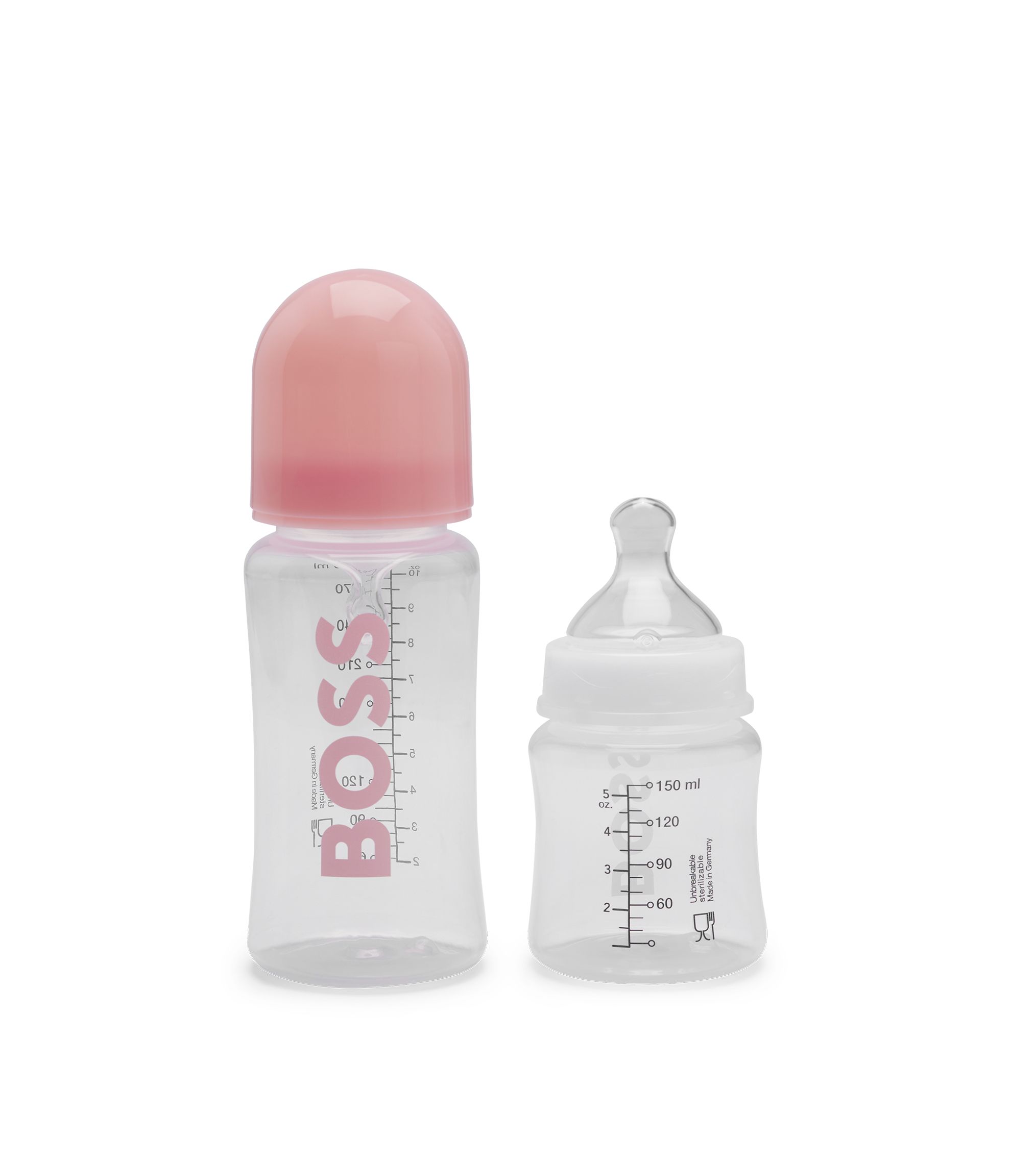 BOSS Gift-boxed set of two BPA-free baby bottles light pink