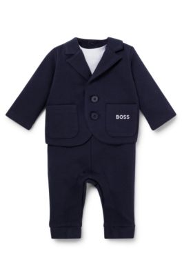 BOSS Gift boxed suit style baby outfit with embroidered logo