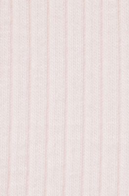 Baby printed-logo dress in stretch cotton, light pink