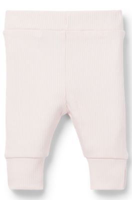 Baby printed-logo dress in stretch cotton, light pink