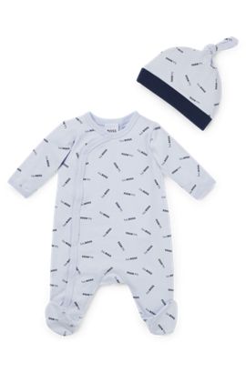 patrocinador dar a entender hierba BOSS - Baby long-sleeved T-shirt in cotton with logo print