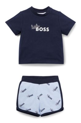 BOSS Gift boxed set of T shirt and shorts for babies