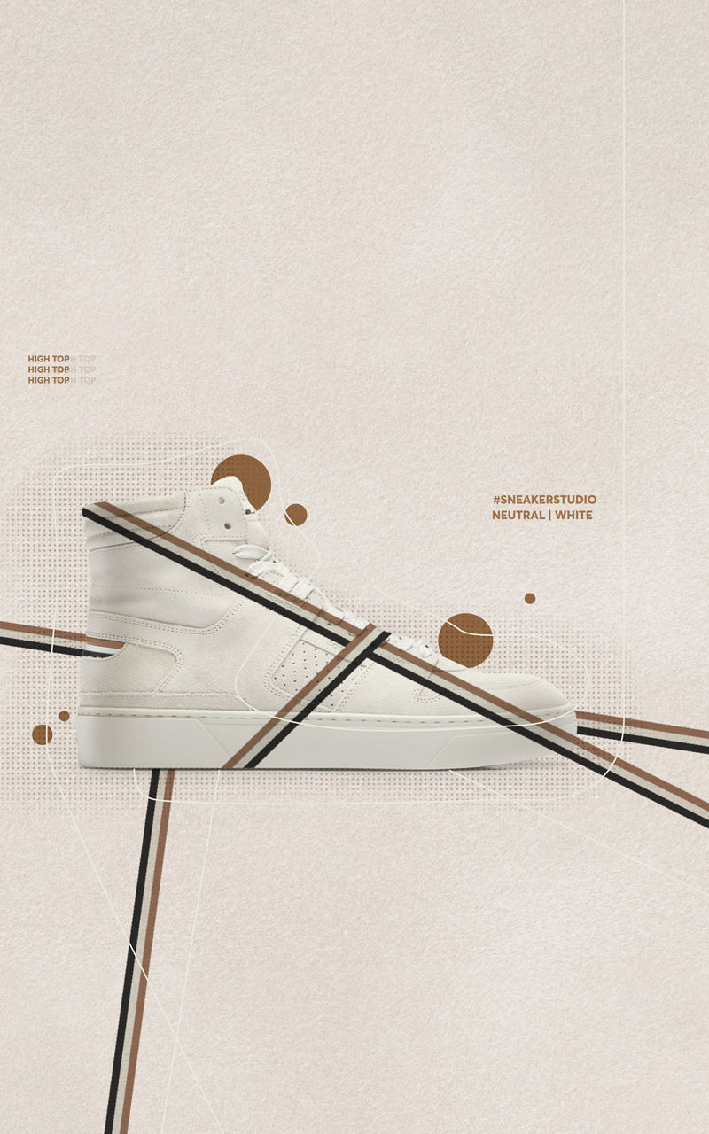 Vita sneakers för herr