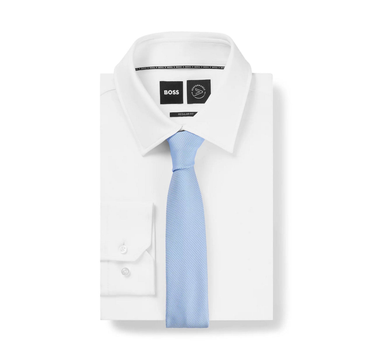 An image showing BOSS ties to accessorize with shirts