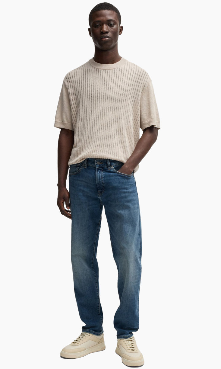 Shop HUGO BOSS regular fit JEANS