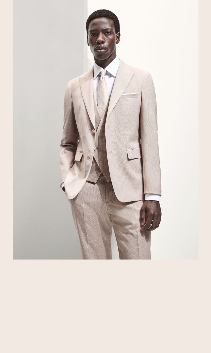 Driedelige pakken voor bruiloftsgasten van BOSS