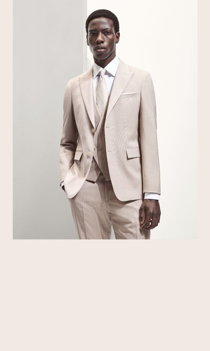 Driedelige pakken voor bruiloftsgasten van BOSS