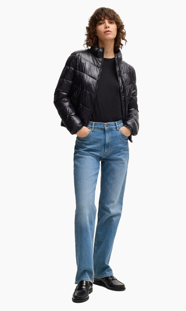 Shop HUGO BOSS straight fit JEANS