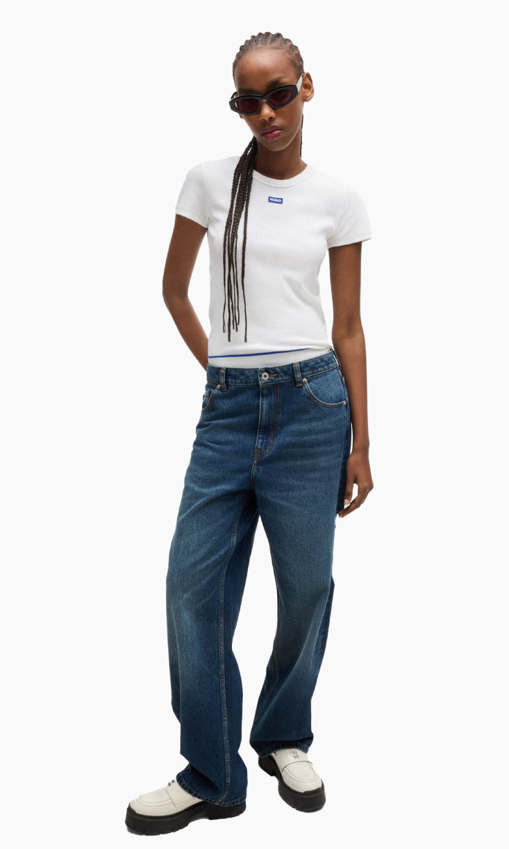 Shop HUGO BOSS regular fit JEANS