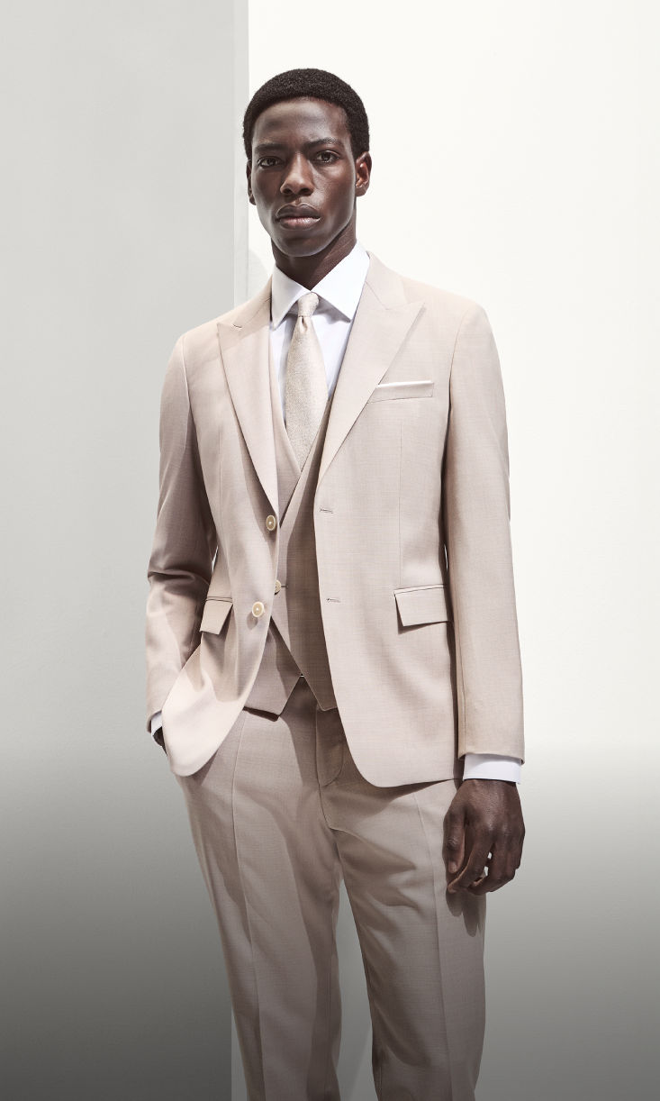 Boss スーツ HUGO BOSS (ヒューゴボス) ストレッチ 無地 シングル スーツ