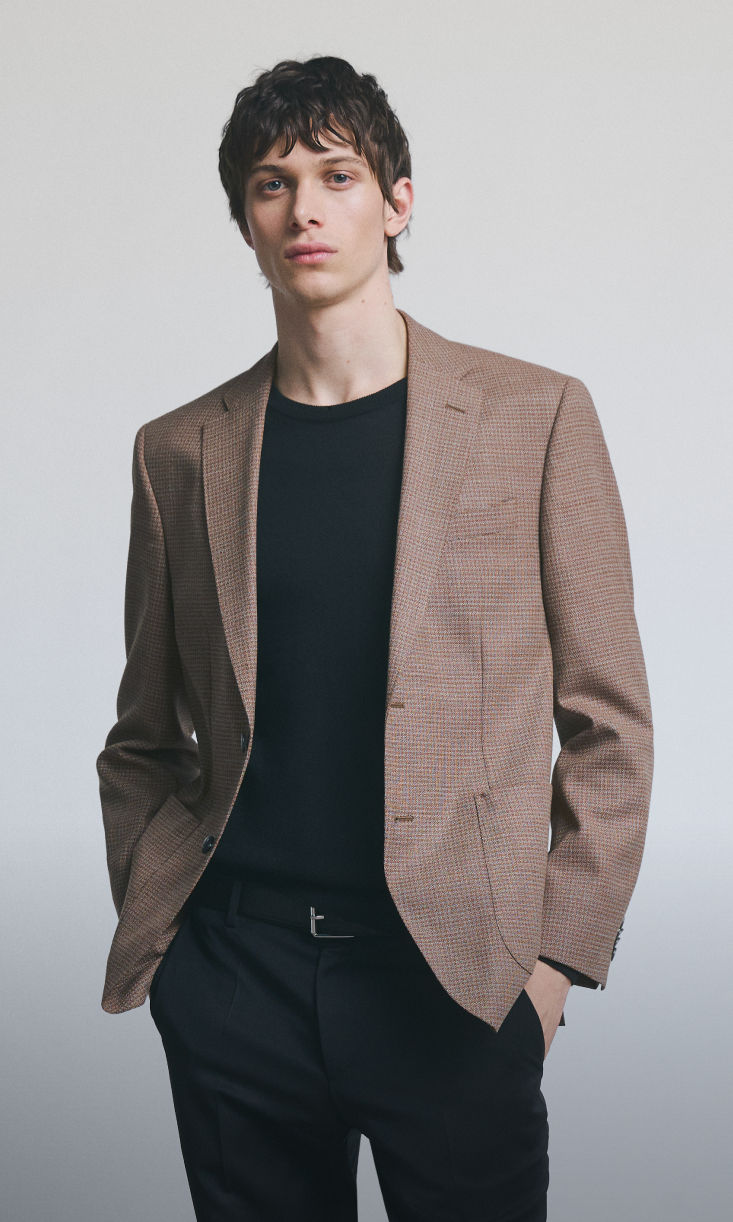 HUGO BOSS リバーシブル　ジャケット　46 キャメル HUGO BOSS リバーシブル ジャケット 46 キャメル HUGO BOSS