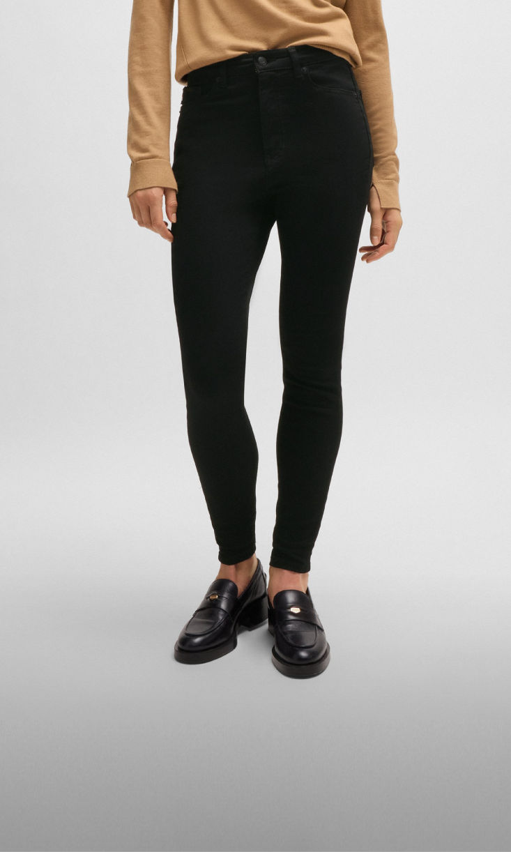 model wearing skinny fit denim 