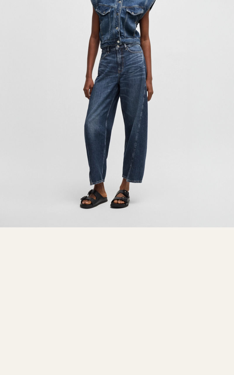 Barrel Fit Denim for Women by BOSS