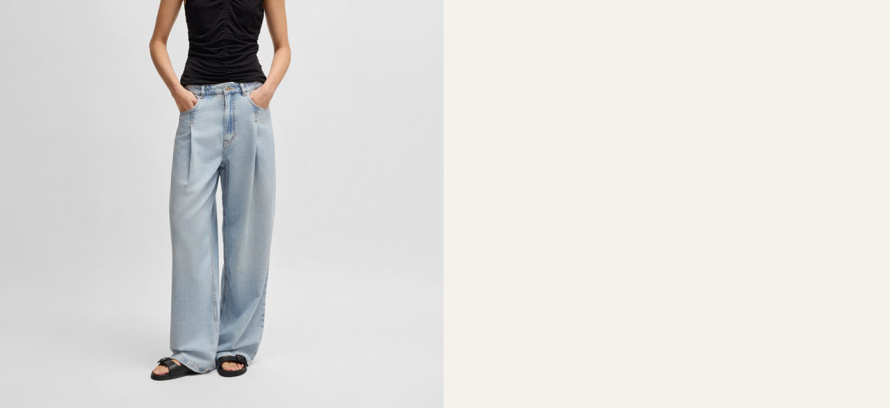 Wide Leg Denim for Women by BOSS
