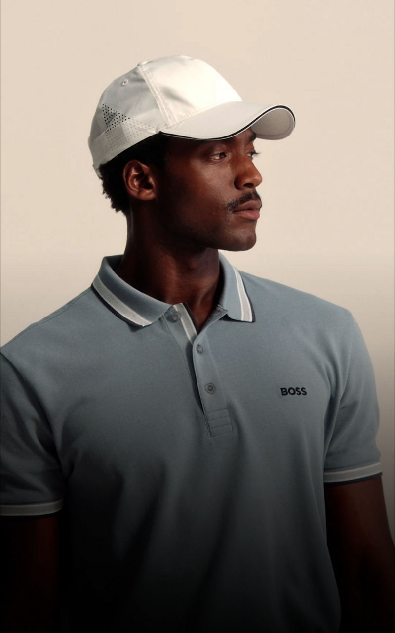 【美品】ヒューゴボス　セットアップ　スカート　アシメ　ネイビー　M セール】ホイップWZIPセットアップ（スカート）｜mystic