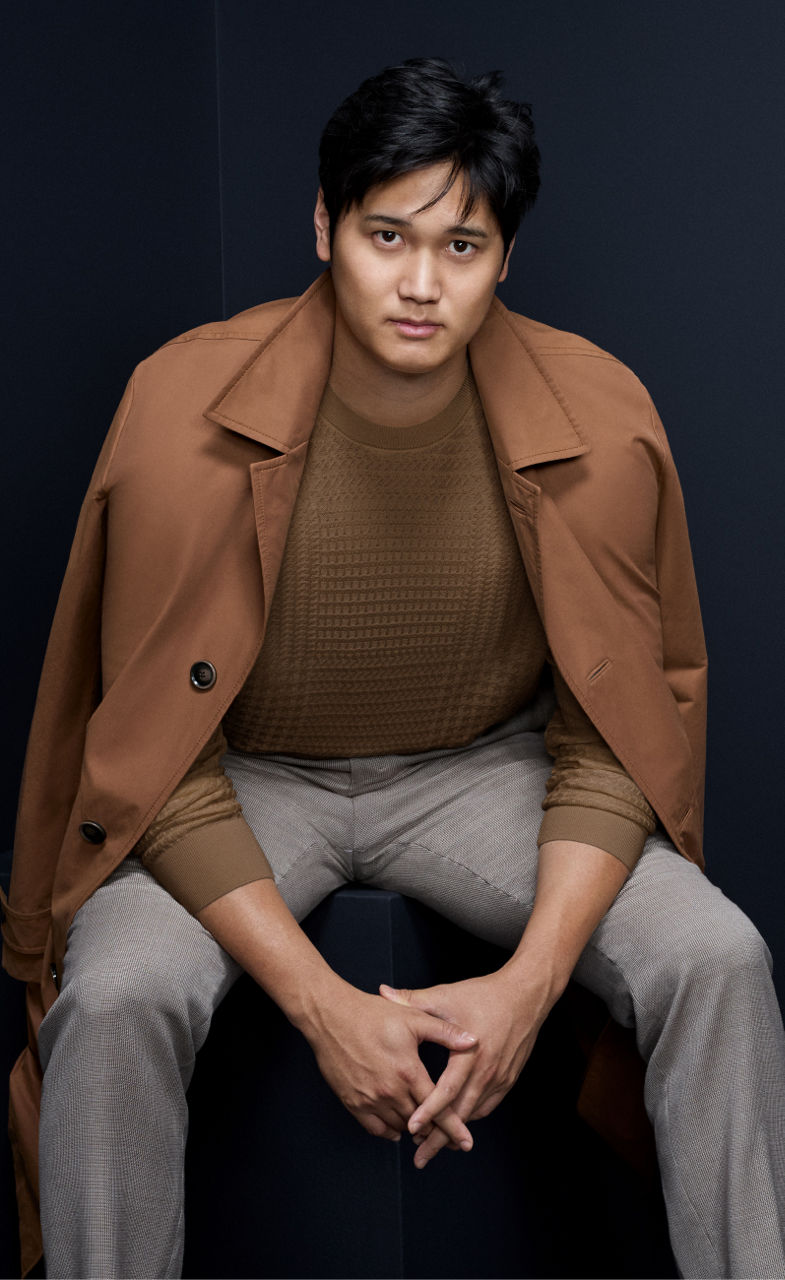 Casual co-ordinated look for men from the collection BOSS Selected by Shohei Ohtani 