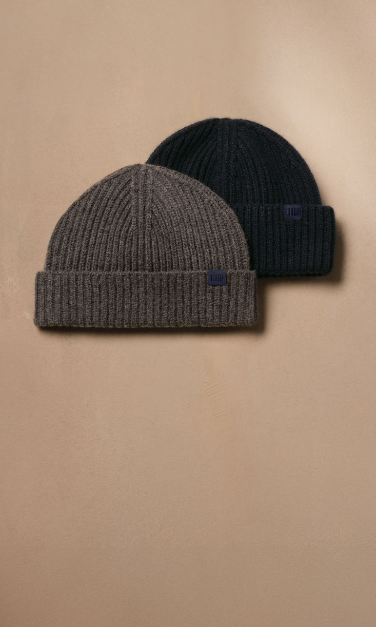 Selection of beanies from the Beckham x BOSS collection